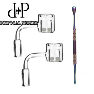 14mm Thermal Quartz Banger With 1pc Stainless Steel Spillikin and Terp Pearls Kit