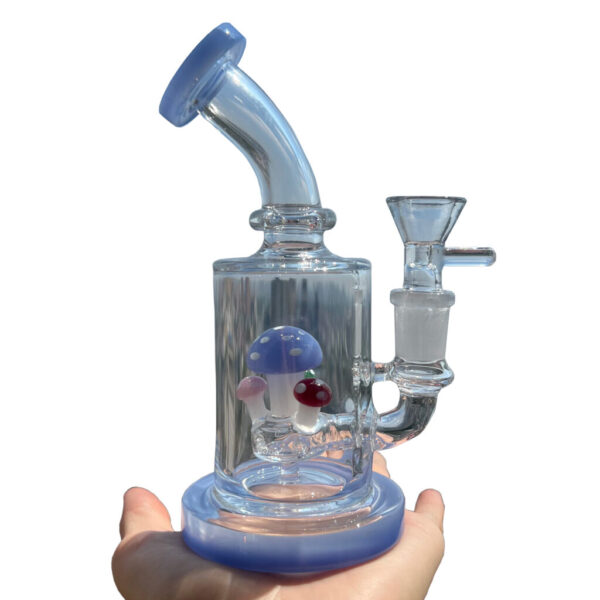 231 Cute Mushroom Percolator Heady Art Glass Bong Water Pipe Dab Rig Bubbler